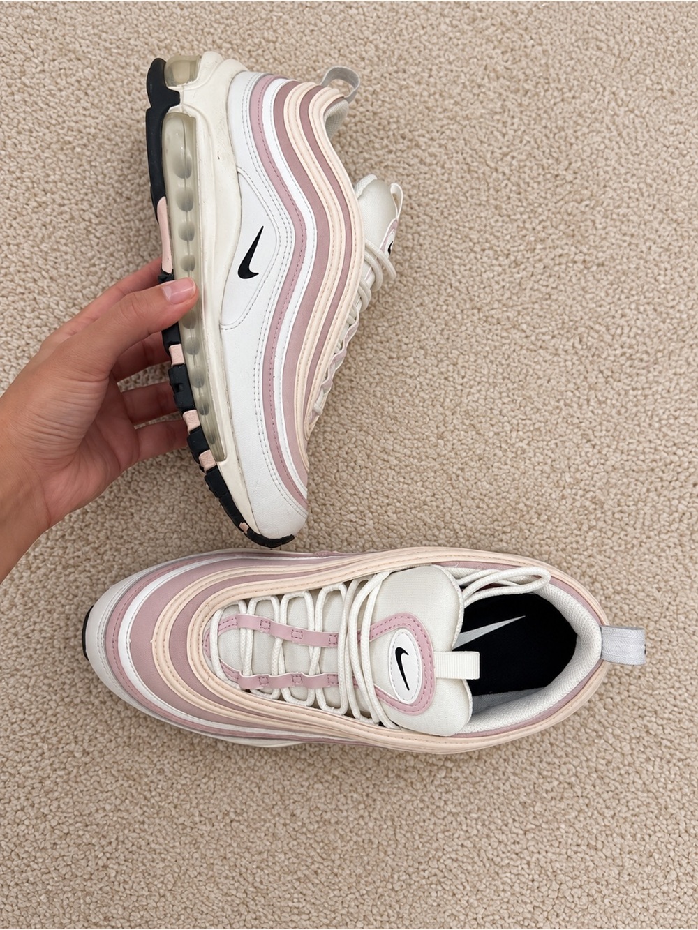 Nike Air Max 97 Pink & White Sneakers